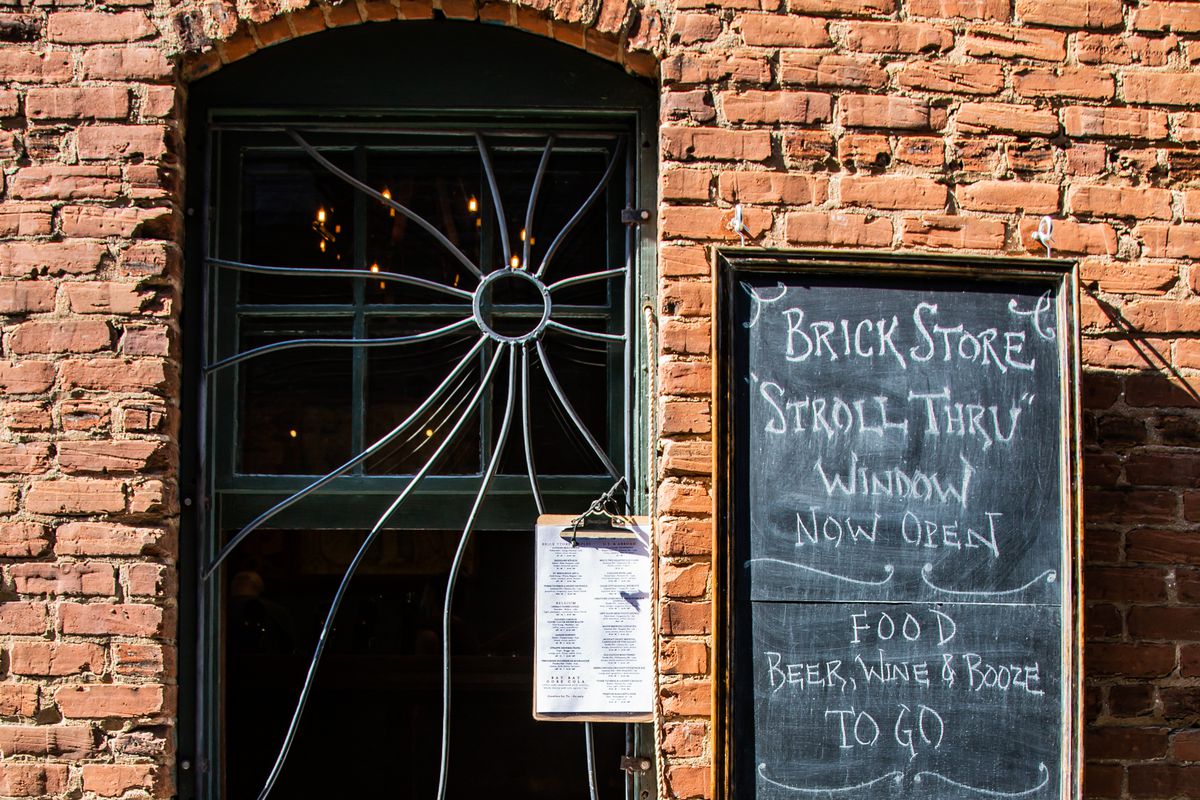 The to-go window at Brick Store Pub in Decatur