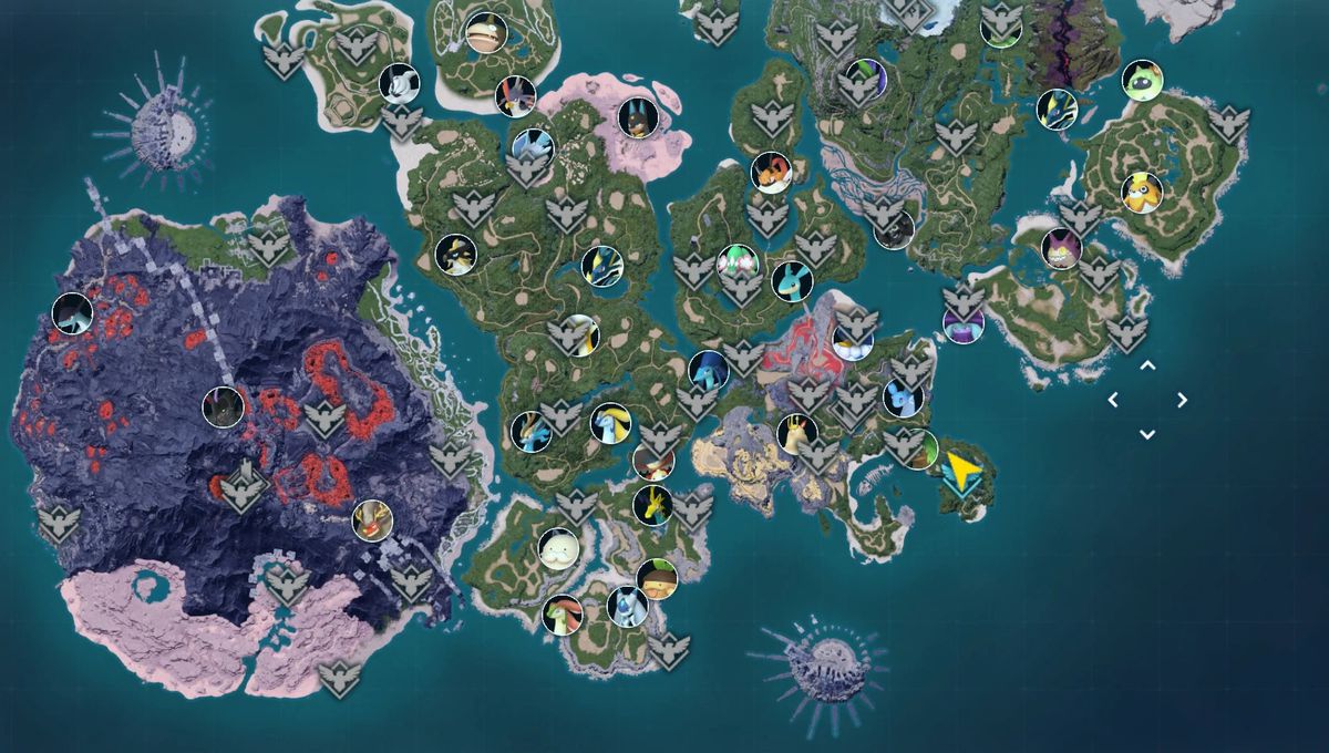 A Palworld mods shows the entire map in a screenshot for Palworld.