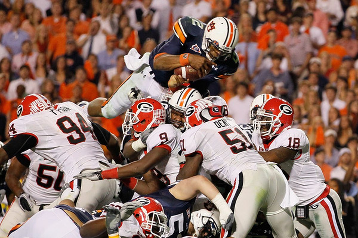 No, this photo isn't from the 1999 Auburn-Georgia game, but it was another beautiful moment in the rivalry.