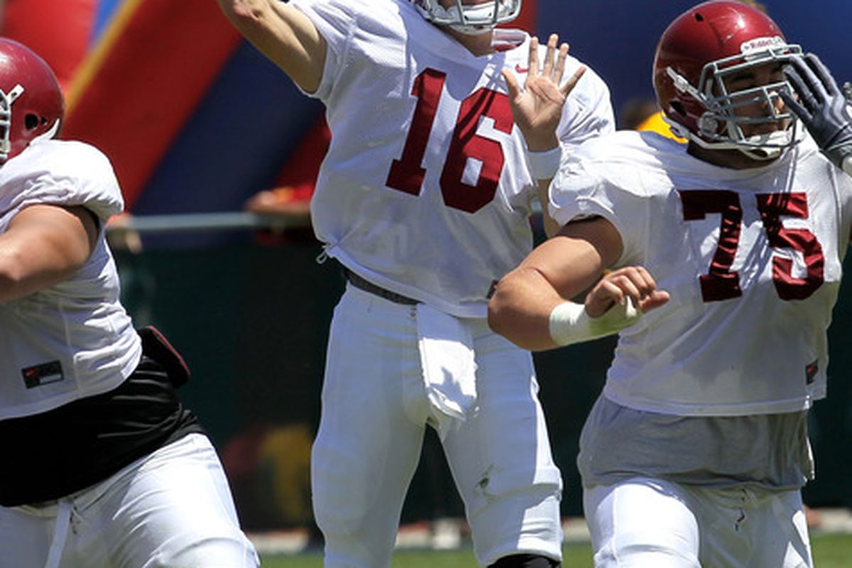 Mitch Mustain, the former USC quarterback, was arrested Tuesday night on suspicion of selling prescription narcotics, but Mustain will reportedly not be charged with a felony.