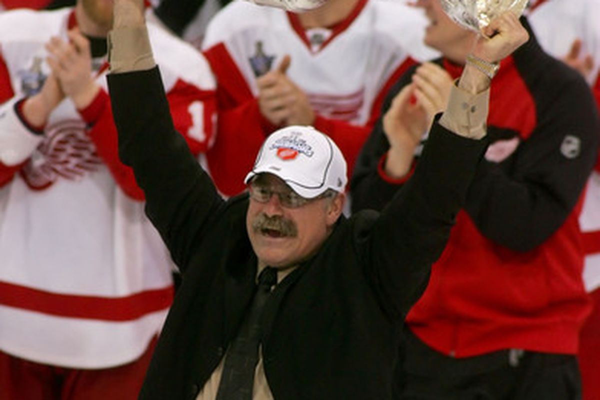 Paul MacLean, seen here celebrating his Stanley Cup Victory as assistant coach with the Detroit Red Wings, is expected to be named head coach of the Ottawa Senators as early as Tuesday.