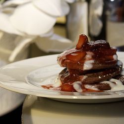 Red velvet pancakes at Bacchanal Buffet. 