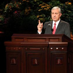 Elder Enrique R. Falabella, of the Seventy, speaks at the afternoon session of the 183rd Annual General Conference of The Church of Jesus Christ of Latter-day Saints in the Conference Center in Salt Lake City on Sunday, April 7, 2013. 