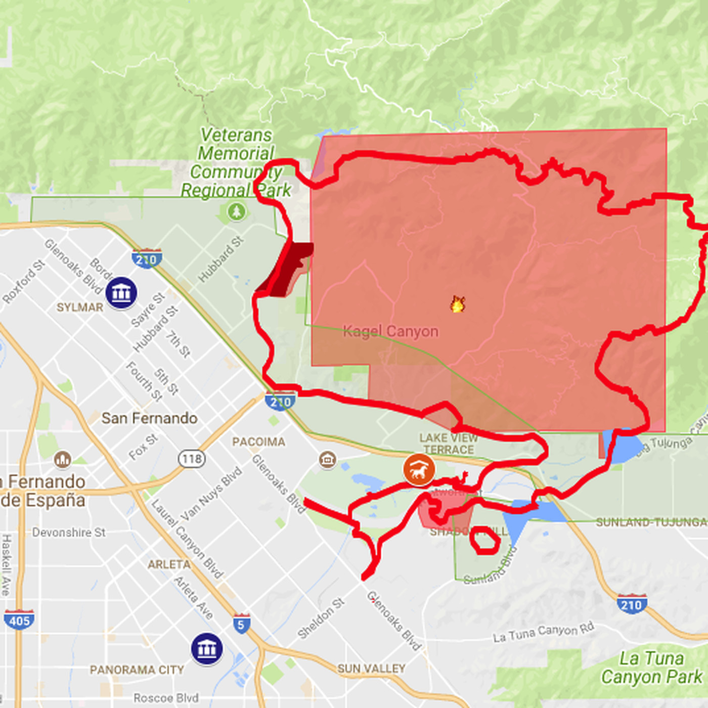 creek fire map, including evacuation zones - curbed la