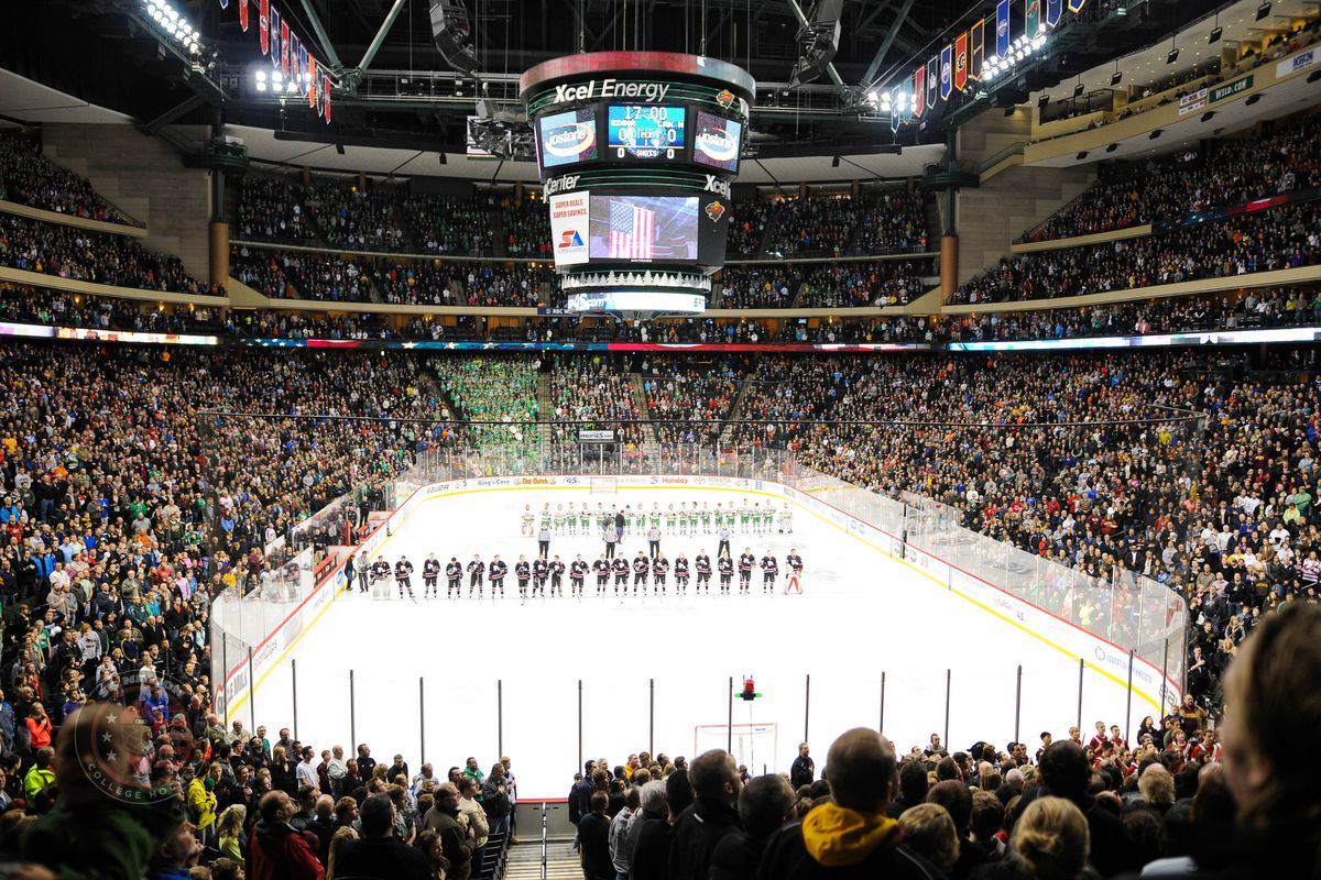 A sold out XCel Energy Center for the 2014 State Tournament