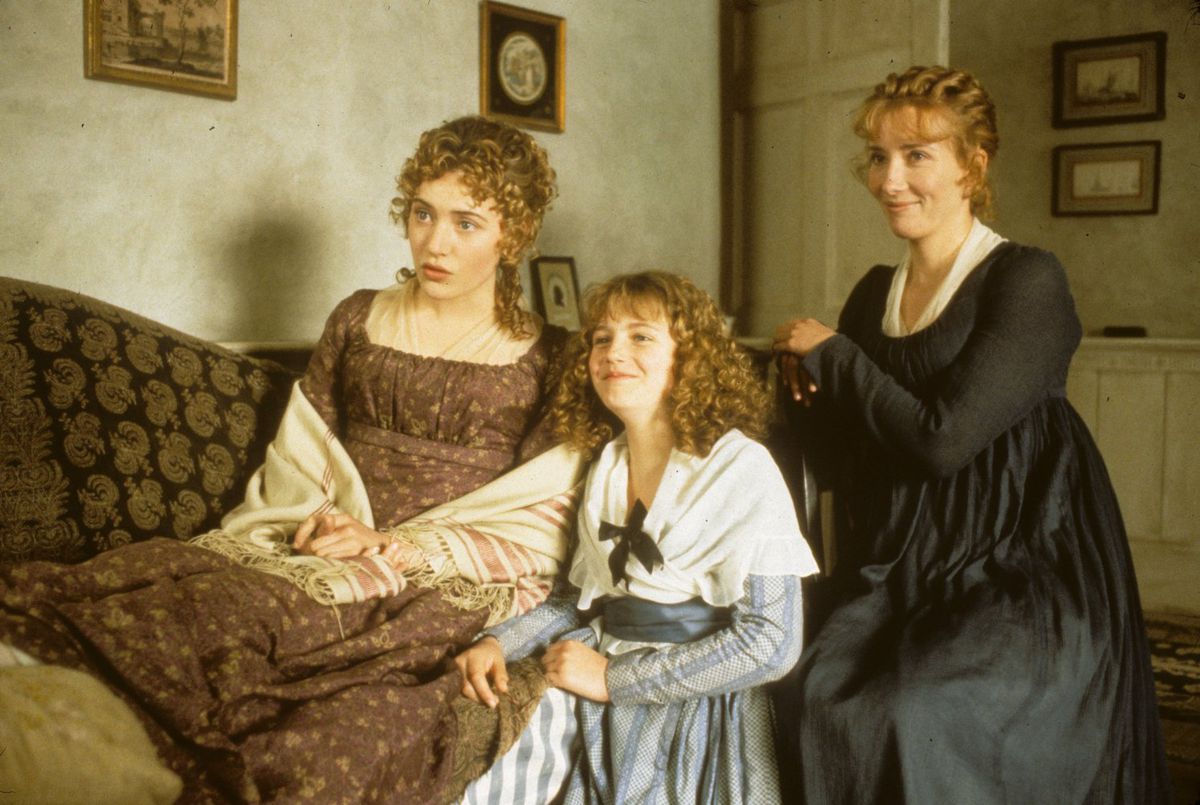 Kate Winslet, Emilie François, and Emma Thompson in 1995’s Sense and Sensibility