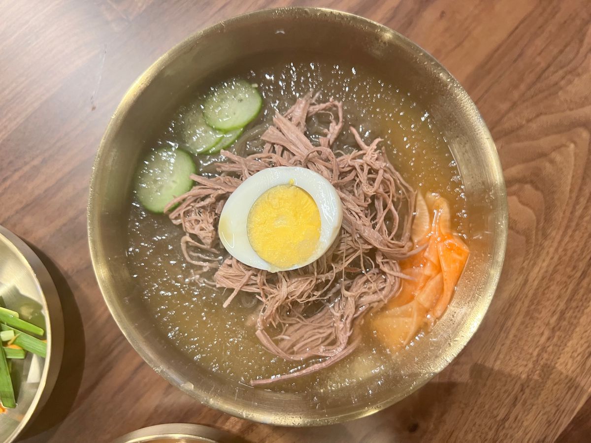 A bowl of naengmyeon.