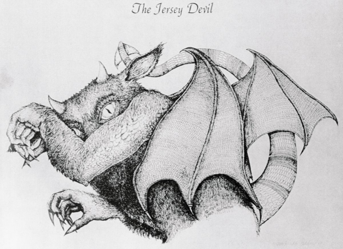 Illustration of the Mythological Jersey Devil