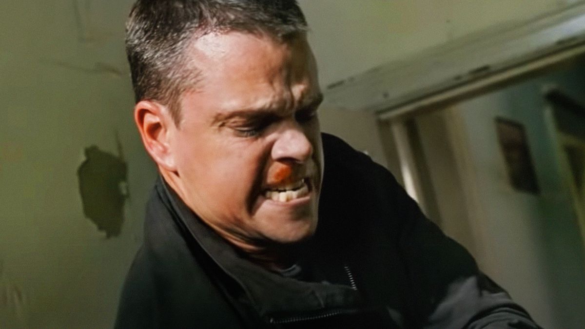 Matt Damon as Jason Bourne in a fight scene from The Bourne Ultimatum&nbsp;movie