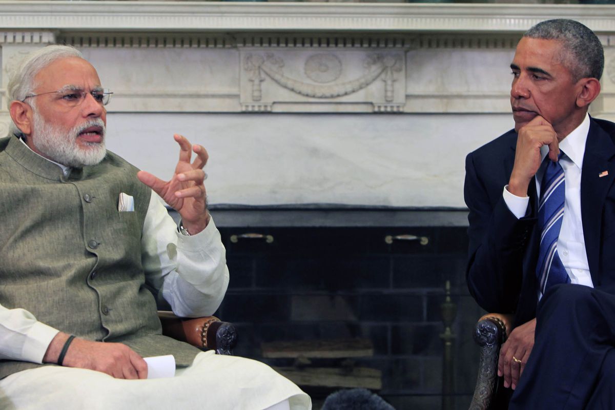 Indian PM Modi Meets With President Obama At The White House