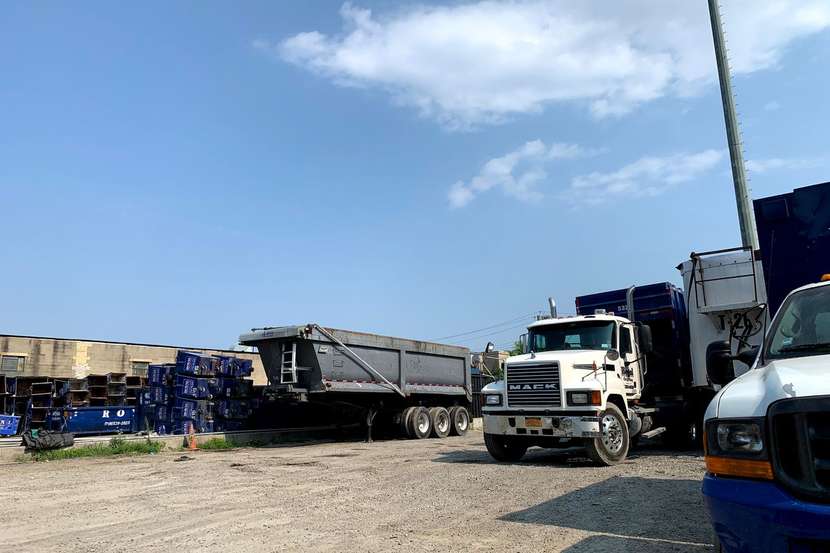 Local residents have been complaining about noxious smells from a waste transfer station on Liberty Avenue in Jamaica, July 27, 2021.