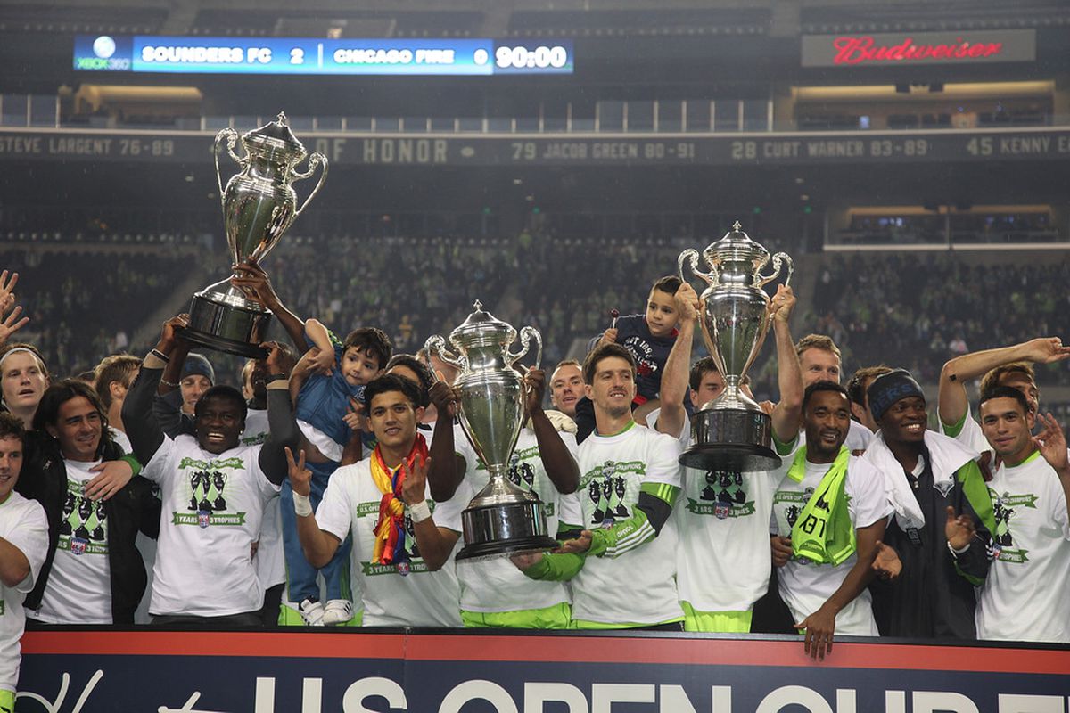 To get to #SE4TTLE the Sounders need to pass by Eric Wynalda's Cal FC. (Photo by Otto Greule Jr/Getty Images)