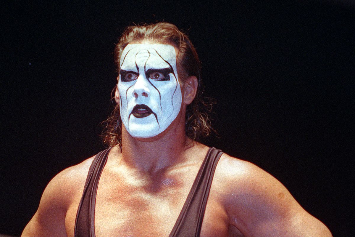 WRESTLING23C-C-20AUG99-DD-LH—Sting at the Cow Palace for WCW, one of the new major wrestling organizations in competition with the WWF. BY LIZ HAFALIA/THE CHRONICLE