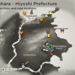Izuhara region map locations and collectibles