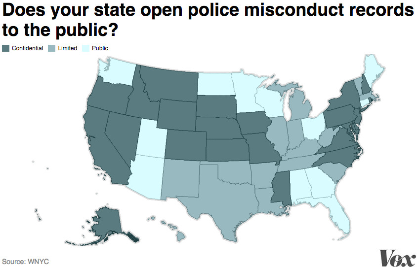Map: Does your state open police misconduct records to the public?