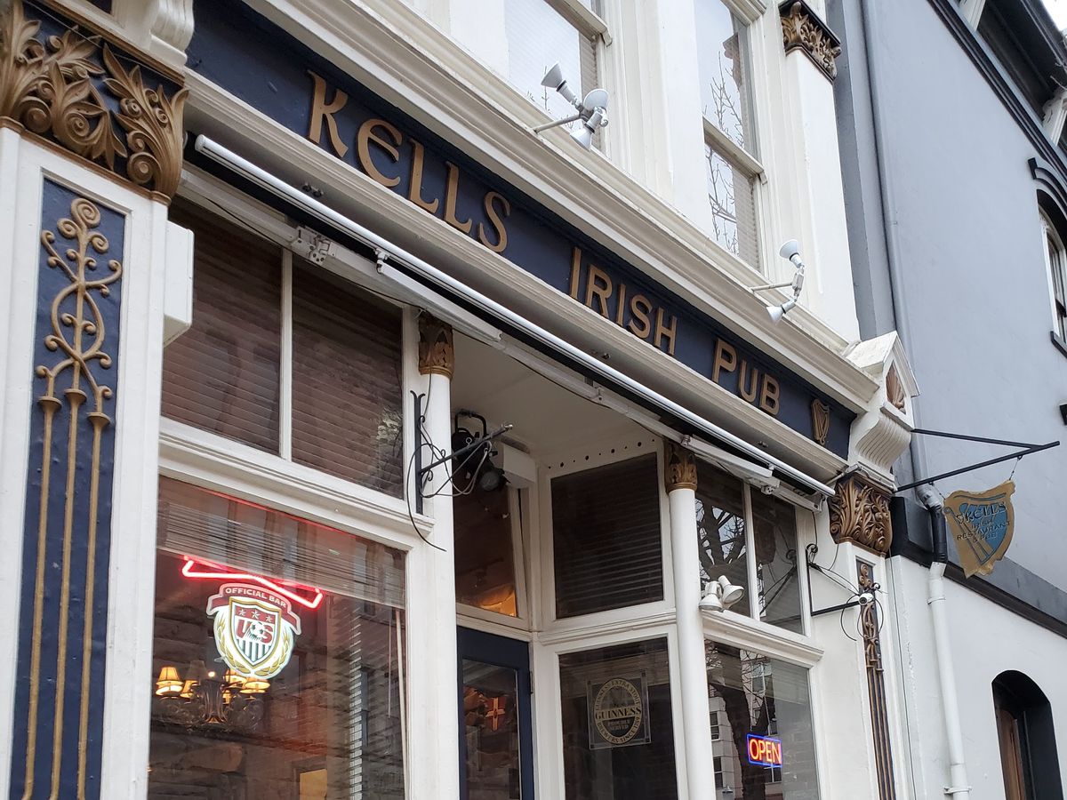 The exterior building face of Kells Irish Pub