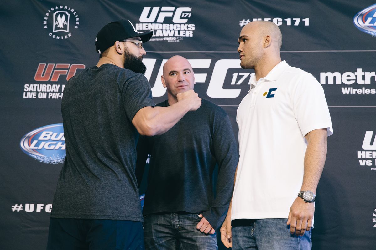 Johny Hendricks and Robbie Lawler will square off in the UFC 171 main event Saturday night.