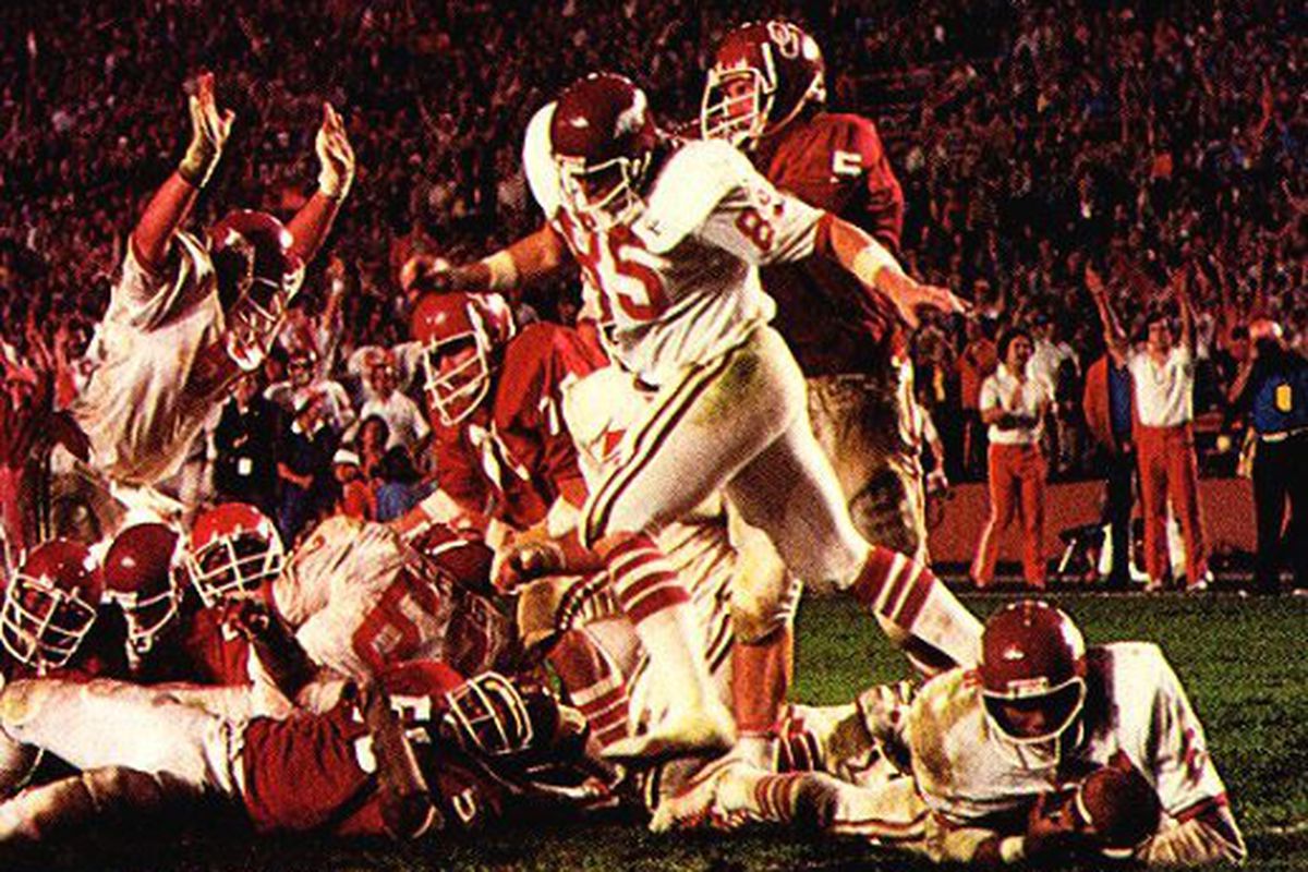 Arkansas scores a touchdown in the '78 Orange Bowl