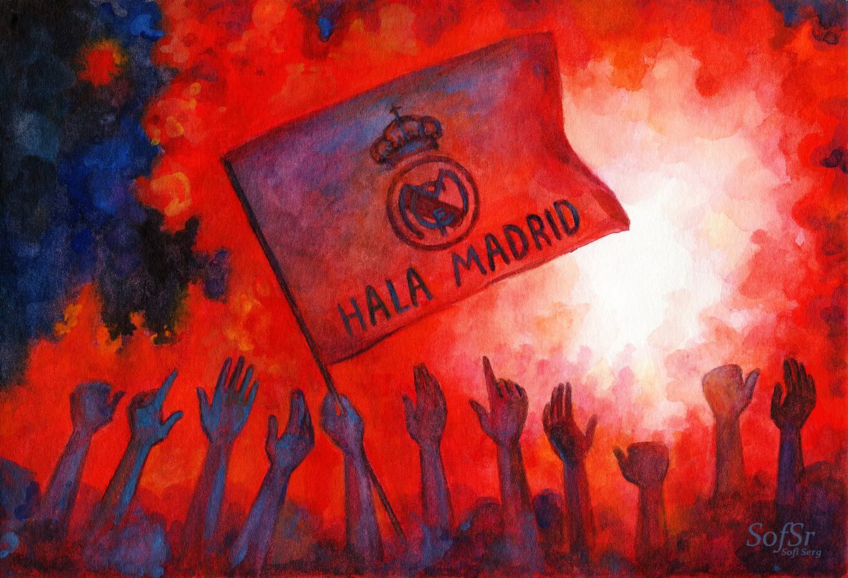Real Madrid’s fans. Illustration by Sofi Serg.