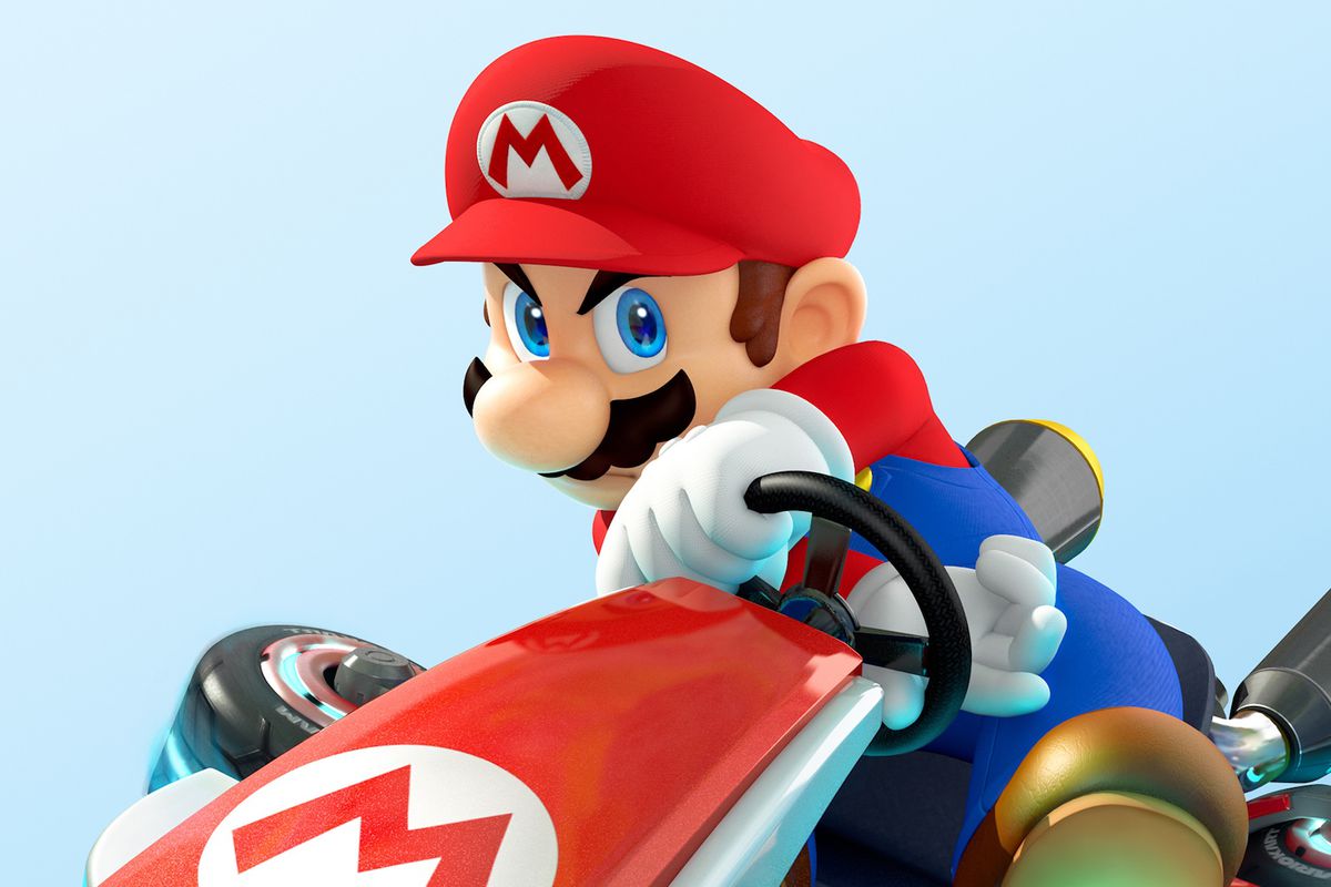 Artwork of Mario from Mario Kart 8