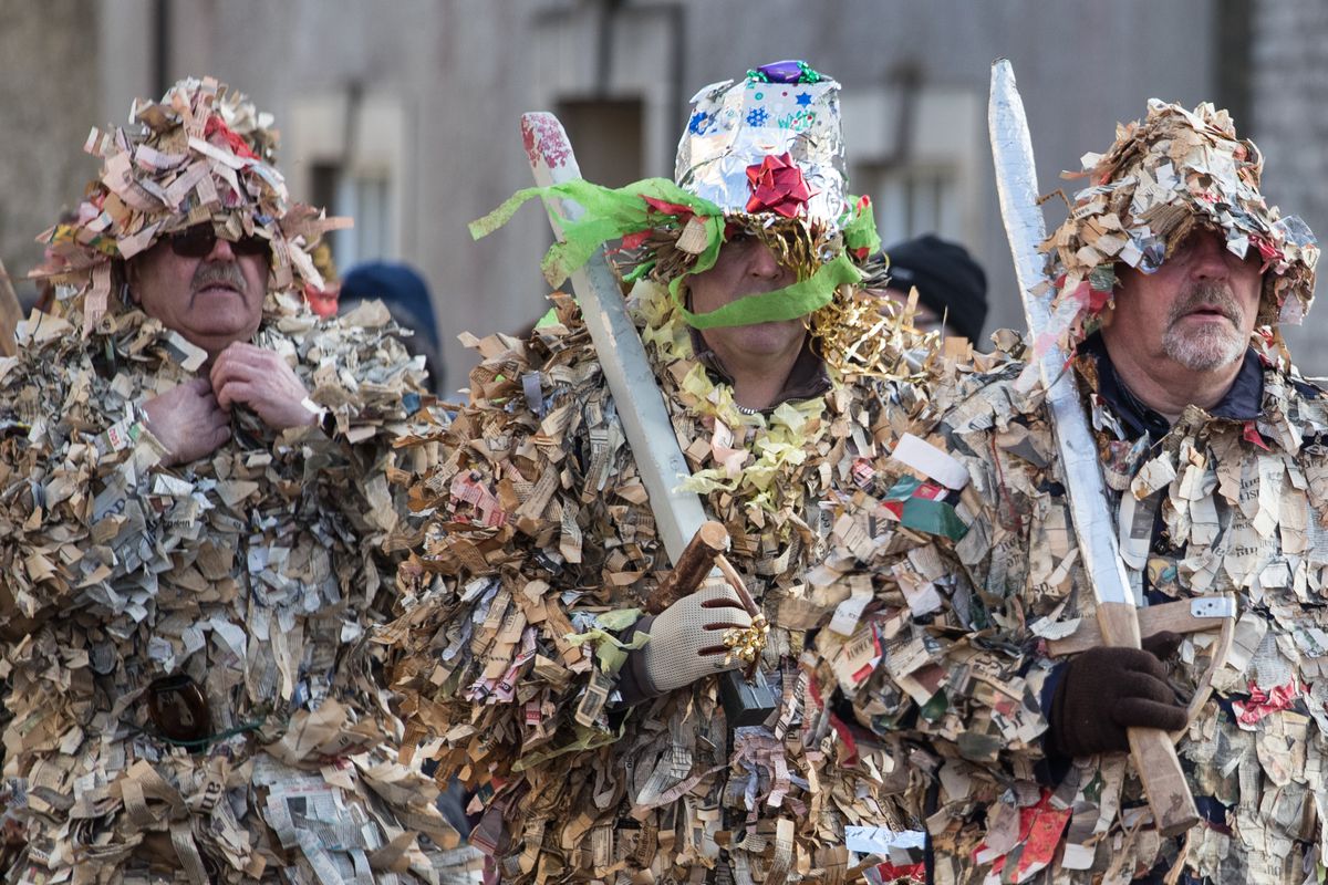 The Traditional Marshfield Mummers Is Performed On Boxing Day