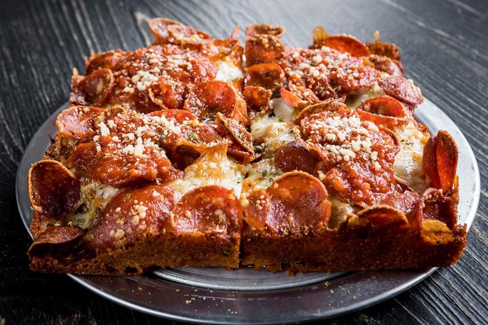 The classic pepperoni pizza at Cellarmaker