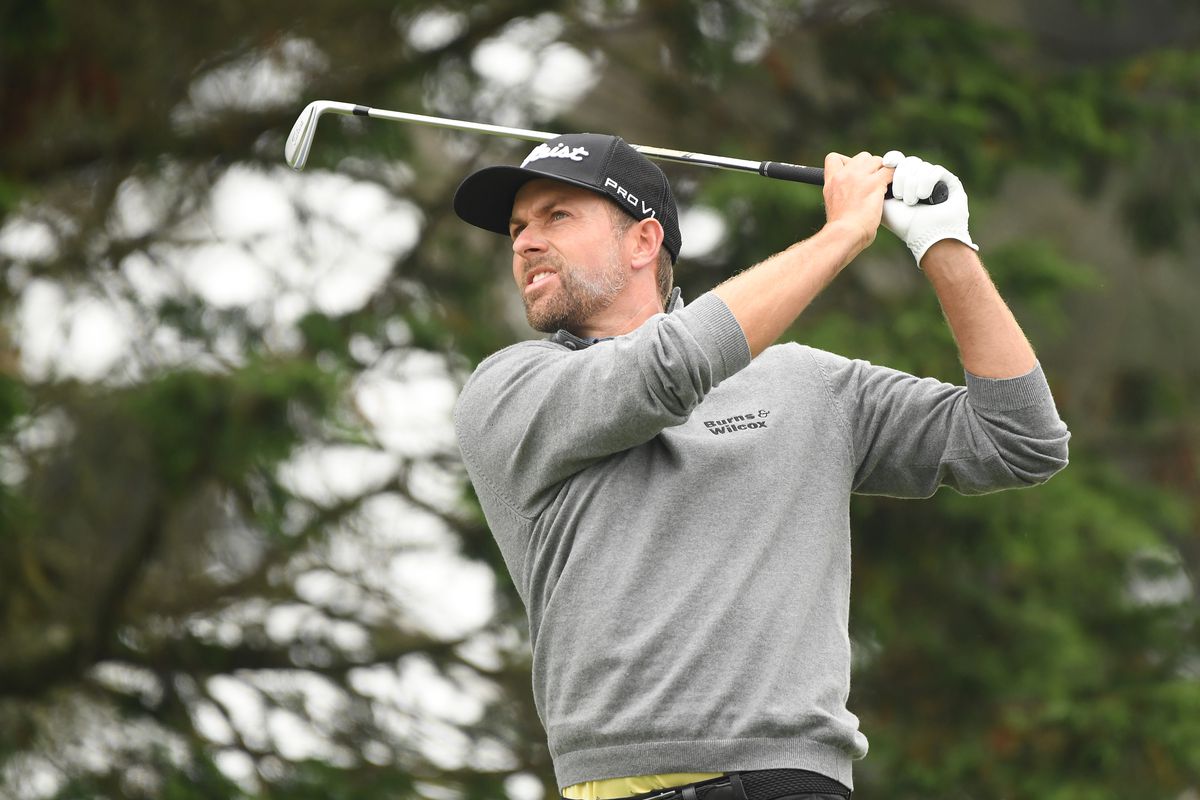 Webb Simpson of the United States plays his shot from the fourth tee during the final round of the 2020 PGA Championship at TPC Harding Park on August 09, 2020 in San Francisco, California.