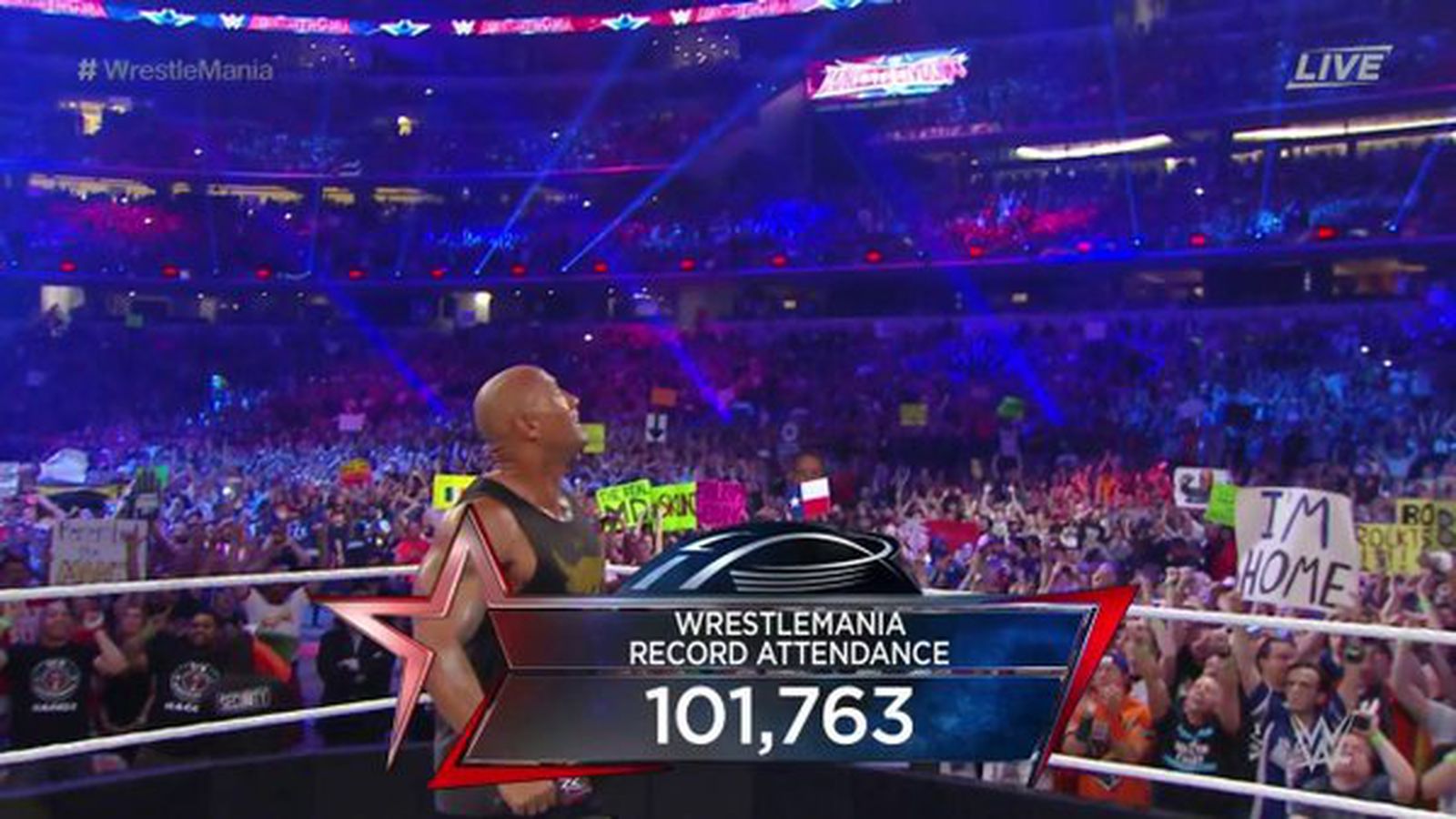 WrestleMania 32 sets attendance record with 101,763 at AT&T Stadium