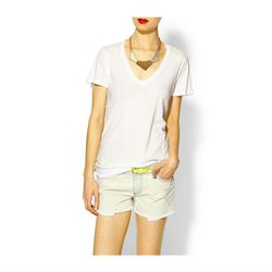 Don't forget your perfect white tee. <a href="http://piperlime.gap.com/browse/product.do?cid=90491&vid=1&pid=733673032">Kime Jersey Tee by Velvet by Graham & Spencer</a>, $37.49 (was $59) at Piperlime