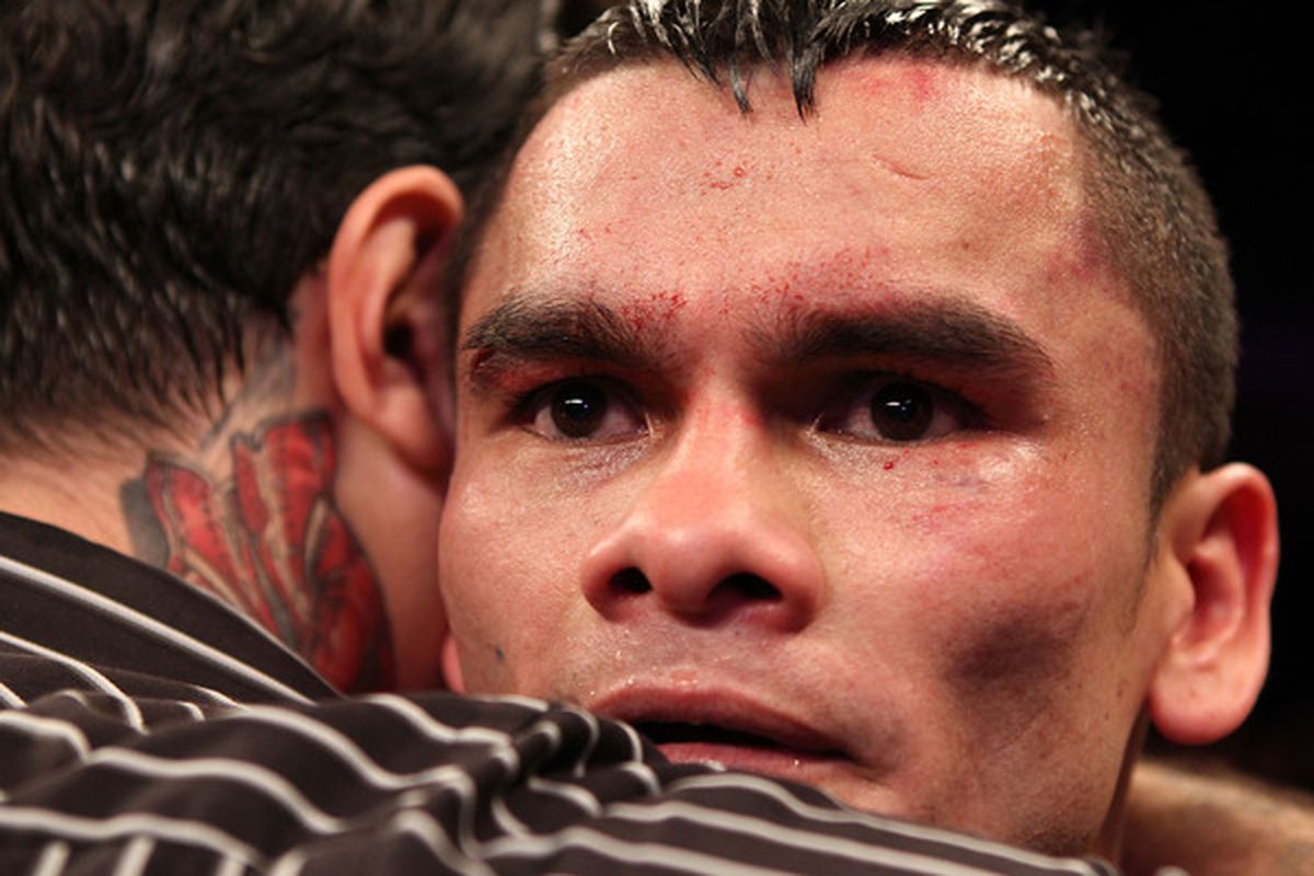 Marcos Maidana is a huge favorite tomorrow over Erik Morales. (Photo by Scott Heavey/Getty Images)