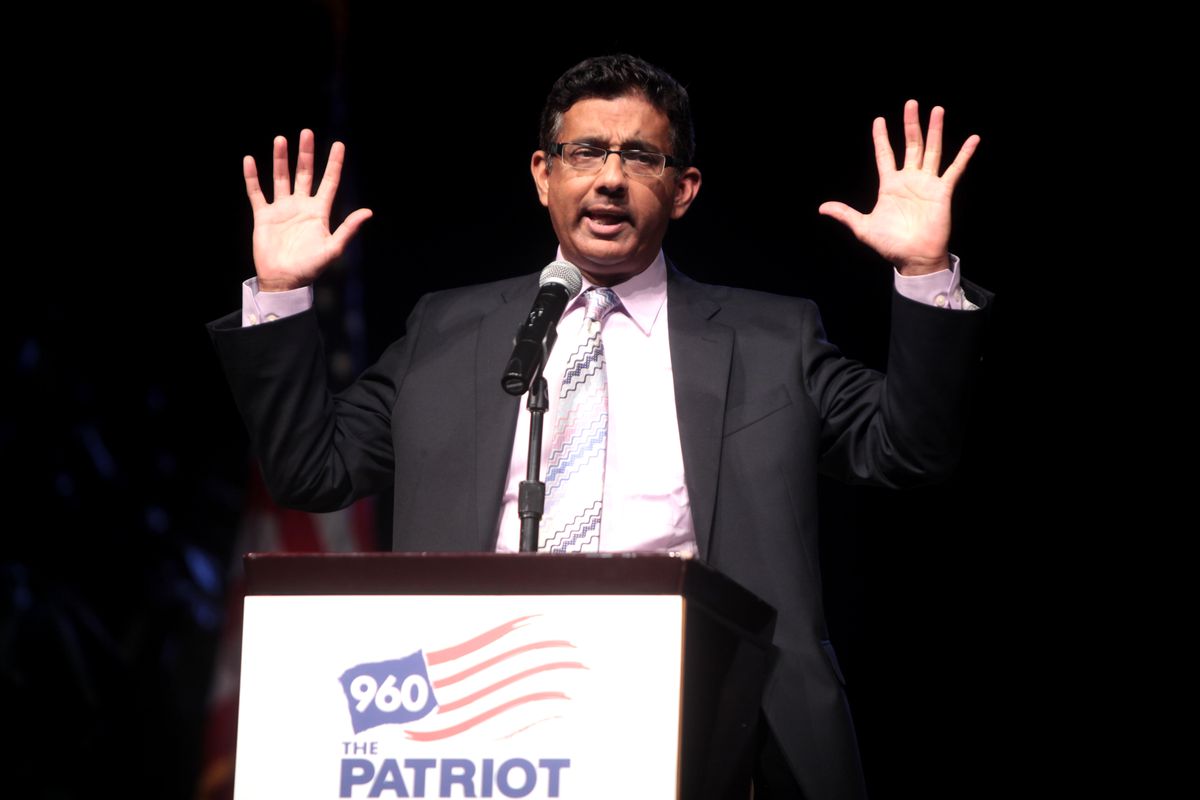 Dinesh D'Souza, speaking at the "United We Stand" rally in Phoenix.