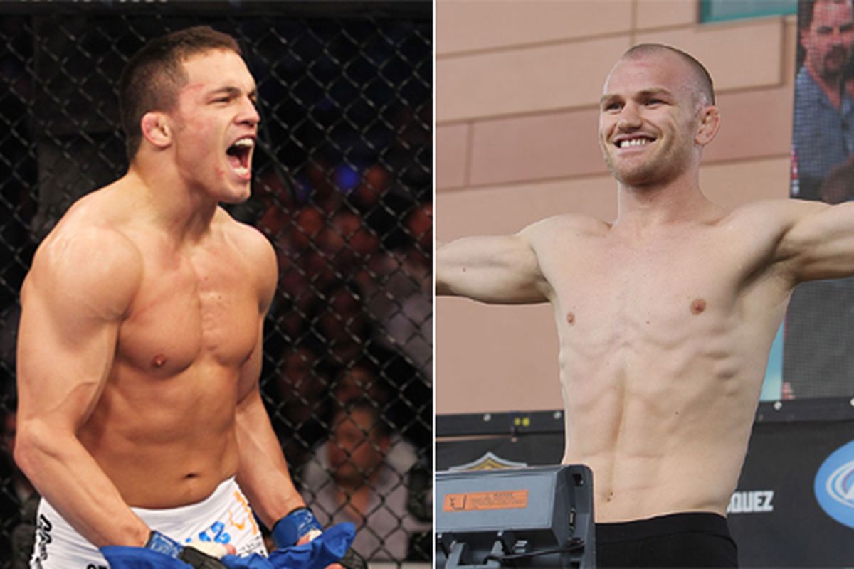 Jake Ellenberger (L) will battle Martin Kampmann (R) in a five-round, non-title fight in The Ultimate Fighter (TUF) 15 Finale main event at "The Pearl" in the Palms Casino Resort in Las Vegas, Nevada, on June 1, 2012.