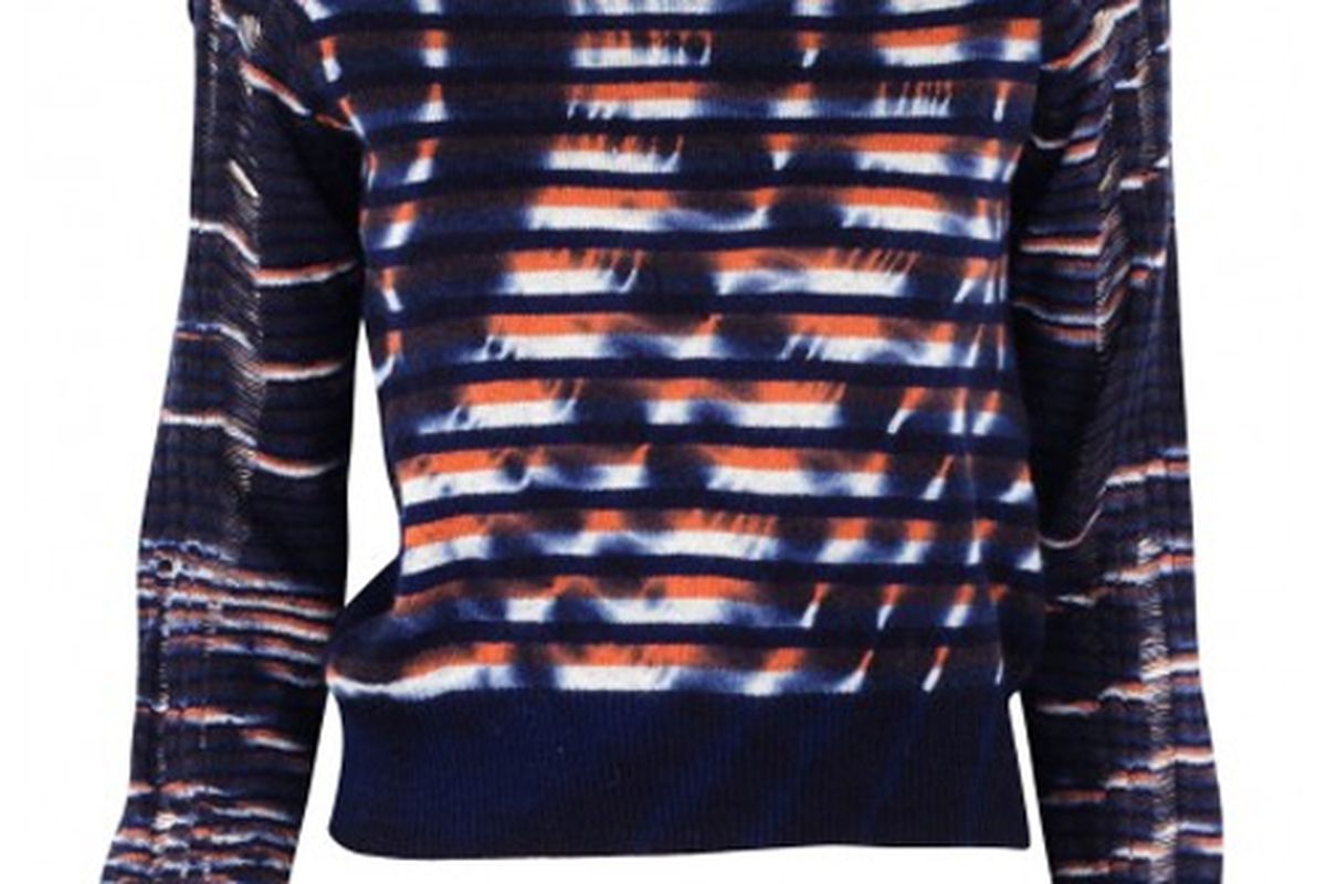 Raquel Allegra raglan navy stripe sweater, <a href="http://www.shoplesnouvelles.com/shop/sweaters/raglan-navy-stripe-sweater.html">$420</a> via Les Nouvelles. 
