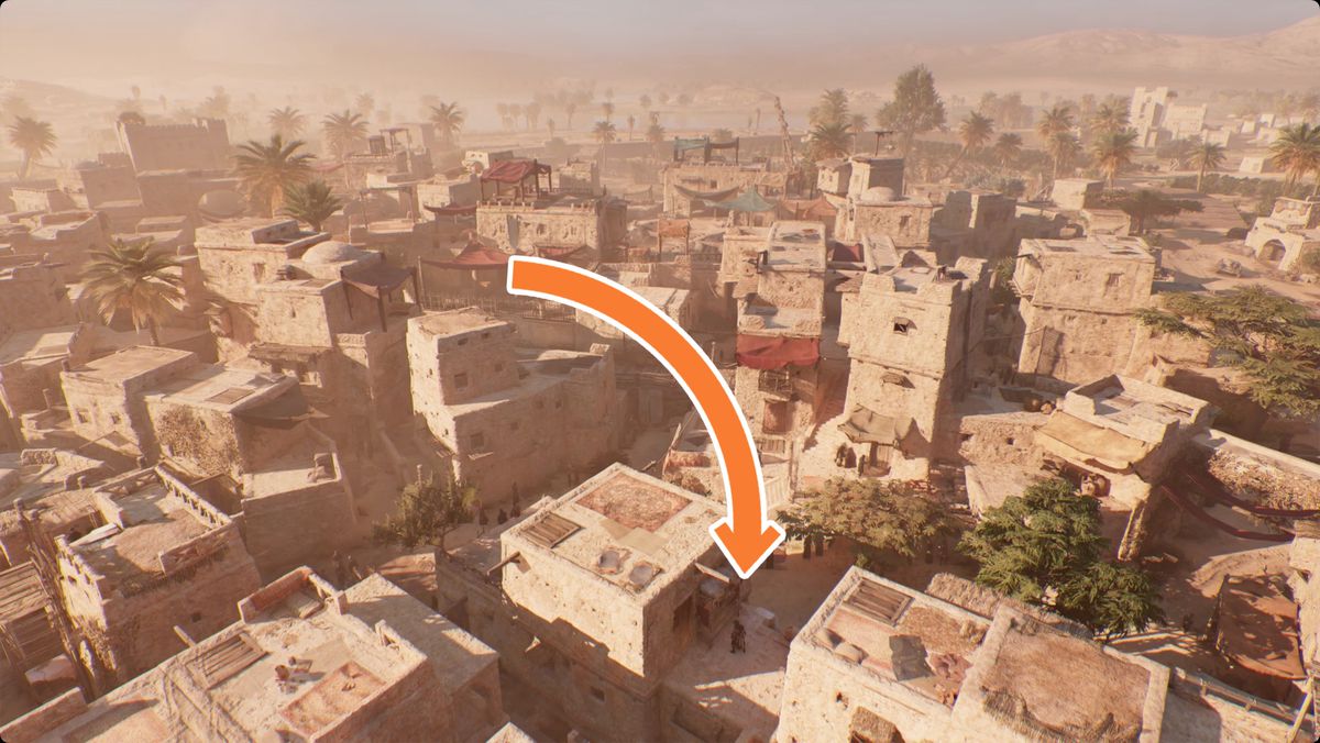 Assassin’s Creed Mirage image showing the location of the Left Behind Enigma