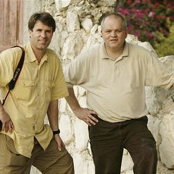 Deseret News photojournalist Jeffrey Allred, left, is seen with Deseret News reporter Scott Taylor in Haiti.