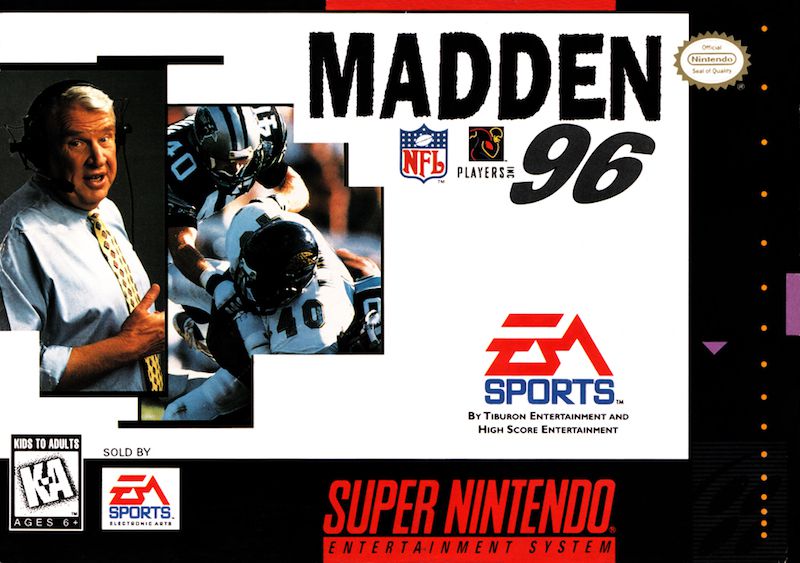 Madden NFL ’96 for Super Nintendo cover art