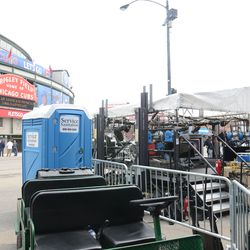 12:04 p.m. ESPN Baseball Tonight set up in front of the Cubs Store - 
