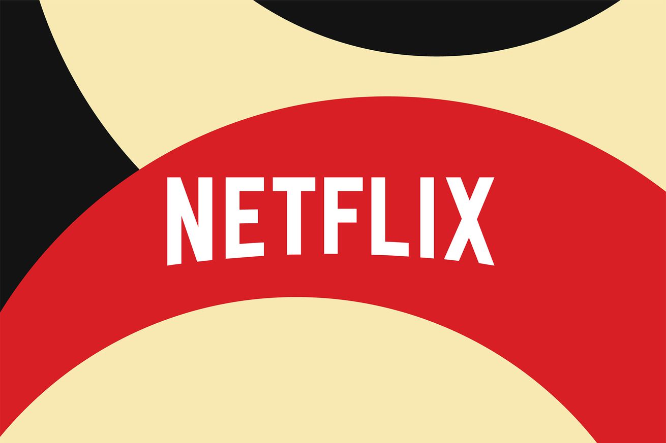 Netflix’s logo on a black and yellow background