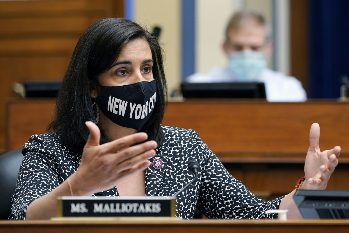 In this April 15, 2021, file photo, Rep. Nicole Malliotakis, R-N.Y., speaks during a House Select Subcommittee on the Coronavirus Crisis hearing on Capitol Hill in Washington.