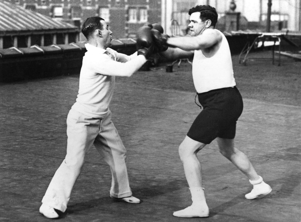 Babe Ruth boxing
