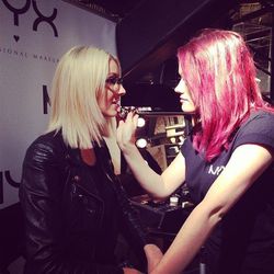 Free beauty touch-ups provided by NYX Cosmetics.