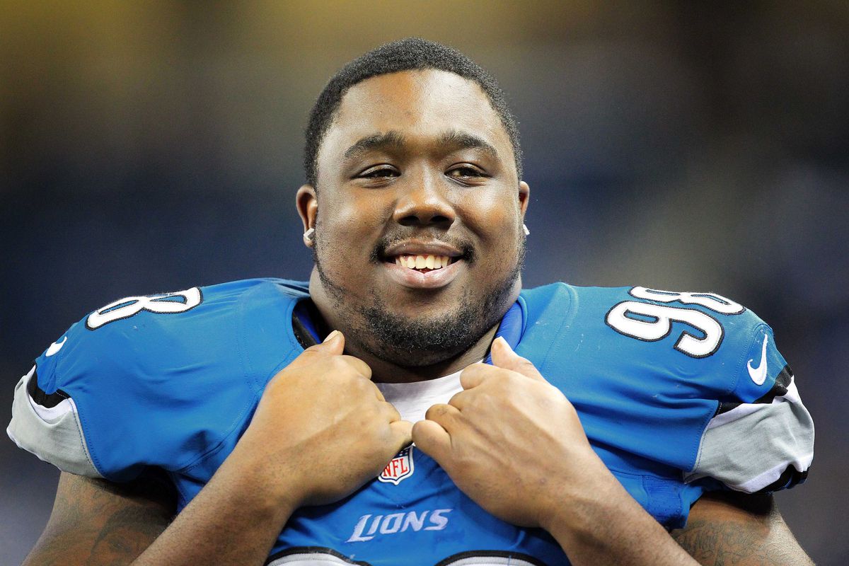 August 10, 2012; Detroit, MI, USA; Detroit Lions defensive tackle Nick Fairley (98) on sidelines during the second half between the Detroit Lions and the Cleveland Browns at Ford Field.    Mandatory Credit: Mike Carter-US PRESSWIRE