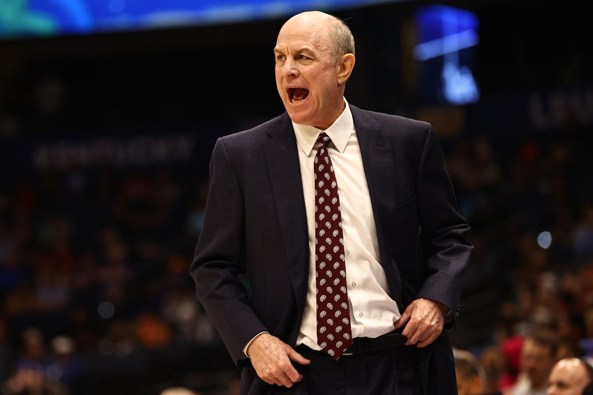 Mississippi State Bulldogs head coach Ben Howland against the South Carolina Gamecocks during the second half at Amalie Arena.