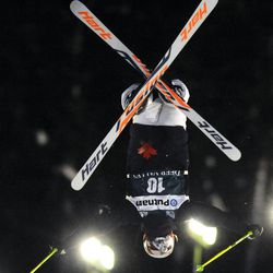 Maxime Dufour-Lapointe (CAN) competes during the women's moguls finals at Deer Valley Ski Resort on Thursday, Jan. 9, 2014.