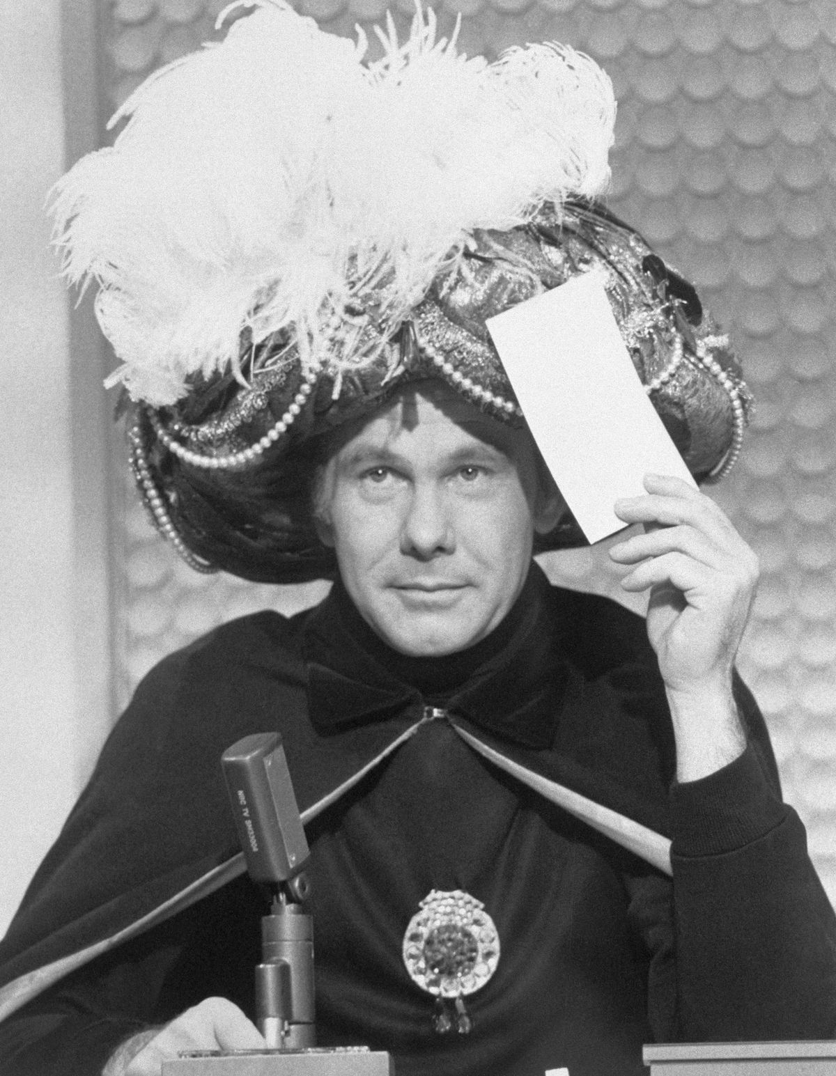 Television Host Johnny Carson as “Carnac the Magnificent”
