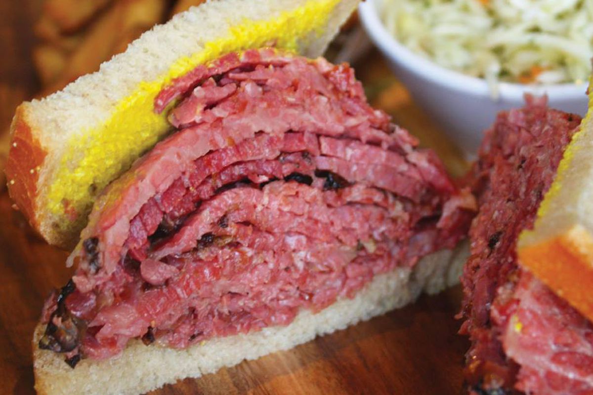 A Dunn's smoked meat sandwich