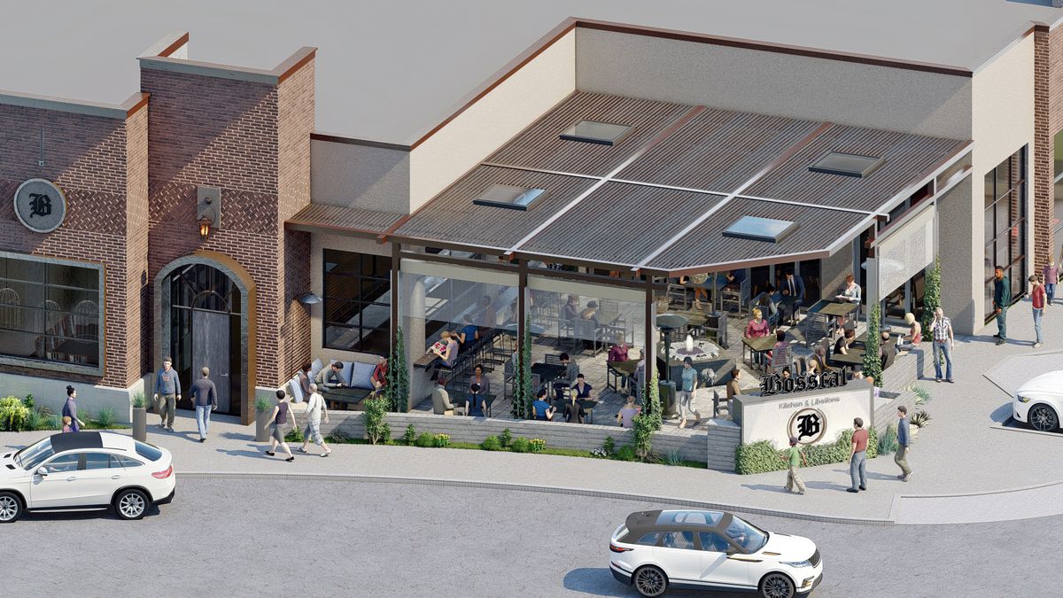 A rendering of the Woodlands location of the forthcoming Bosscat Kitchen &amp; Libations.