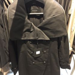Liana rain pea coat, $250 (was $450)