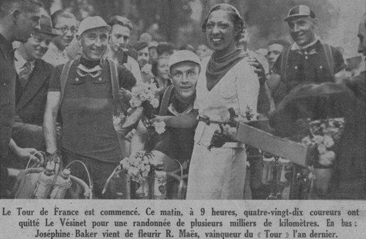 Sylvére Maes and Romain Maes with Josephine Baker