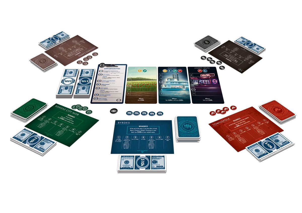 A spread of the cards from the Ozark card game
